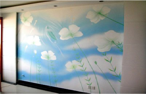 南平画墙绘怎么画好白云的蓬松感？