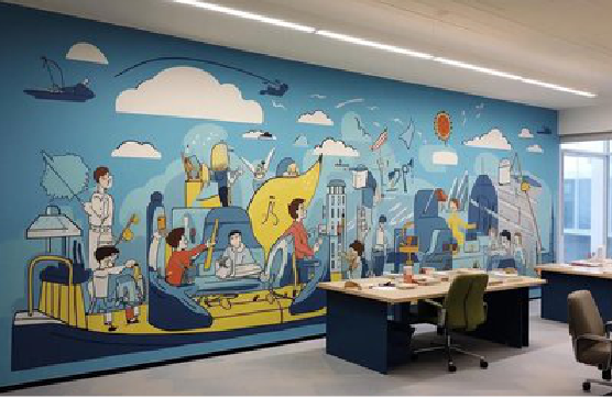 南平办公室墙绘的特点。